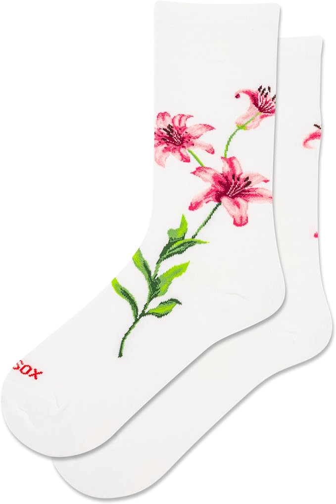 LILY FLORAL WOMENS CREW-WHITE