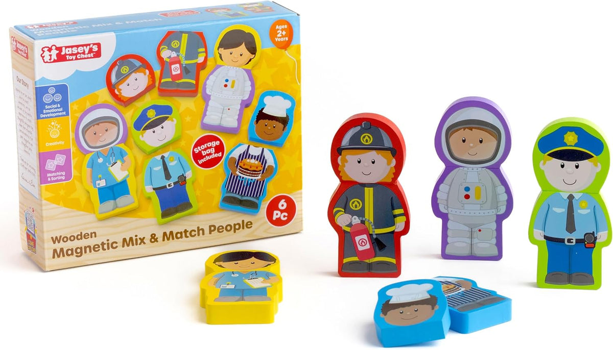 Wooden Magnetic Mix & Match People