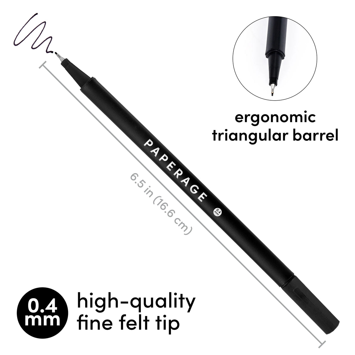 Paperage Fine Liner Pens 12 pk