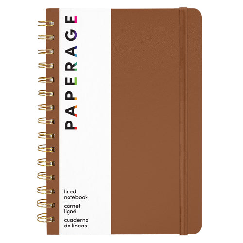 Paperage Blank Notebook Medium Spiral Lined