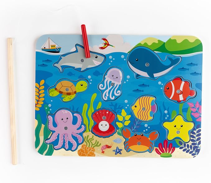 Wooden Magnetic Fishing Puzzle