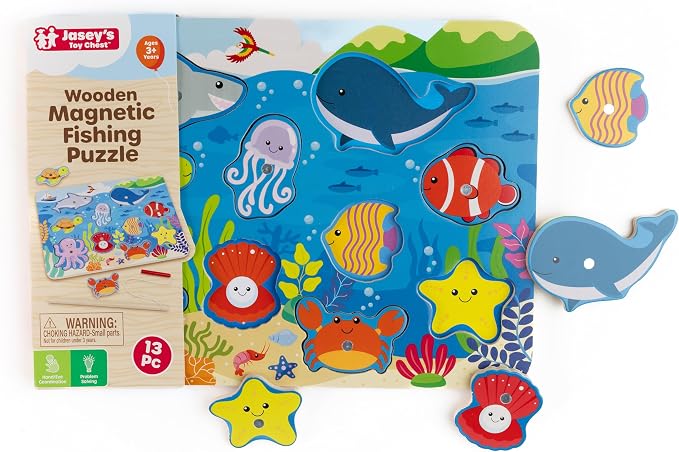 Wooden Magnetic Fishing Puzzle