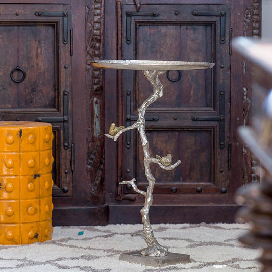 Silver Gold Side Table