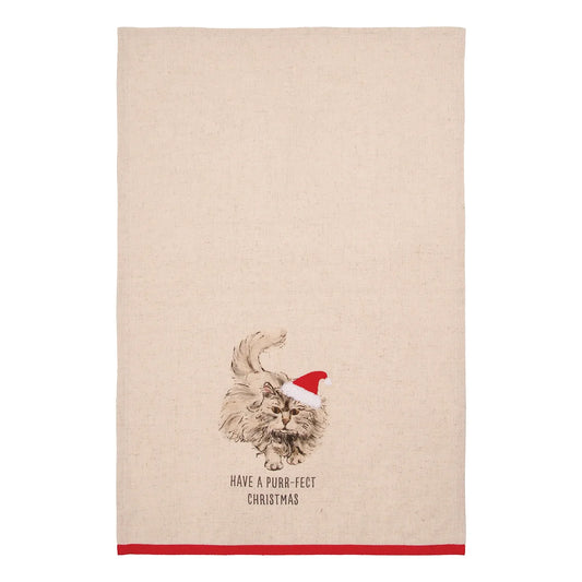 Purr-Fect Christmas Cat Towel