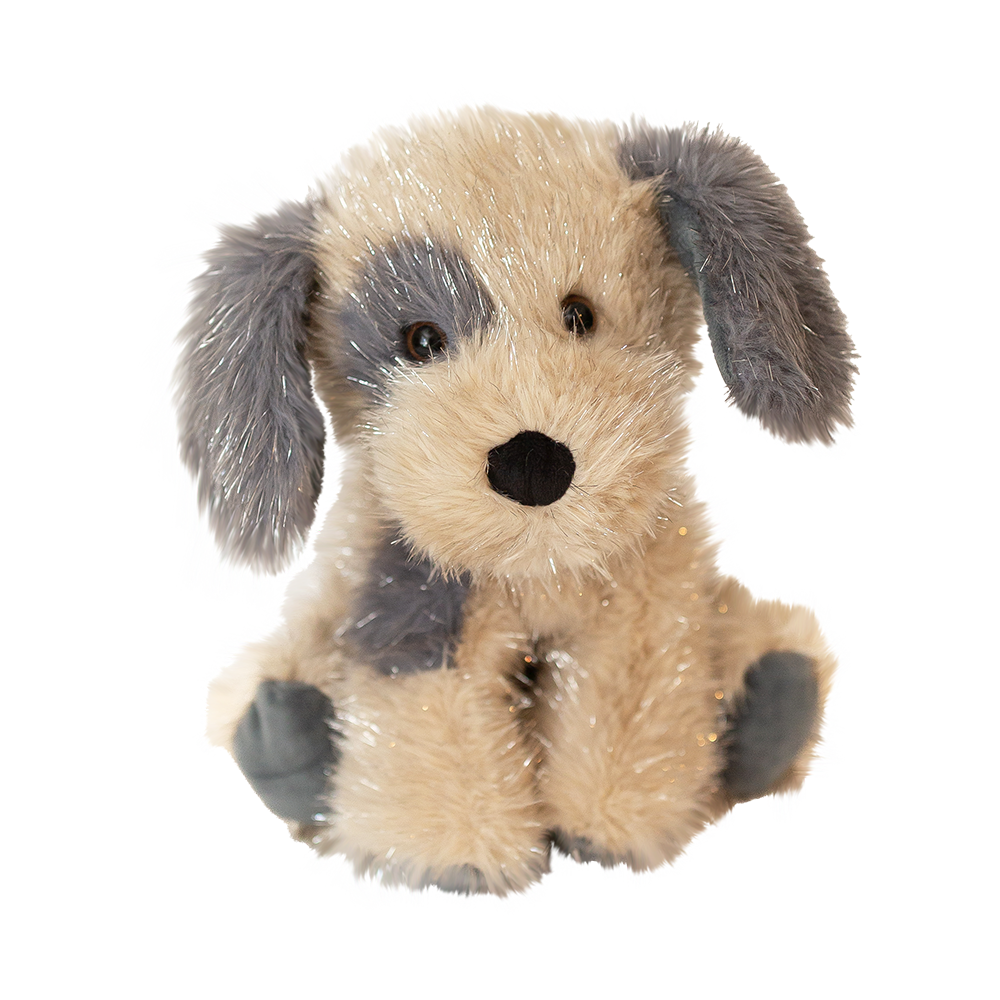 Shimmers - 8” to 10” Puppy (Soft Shiny Silver Thread Plushies)