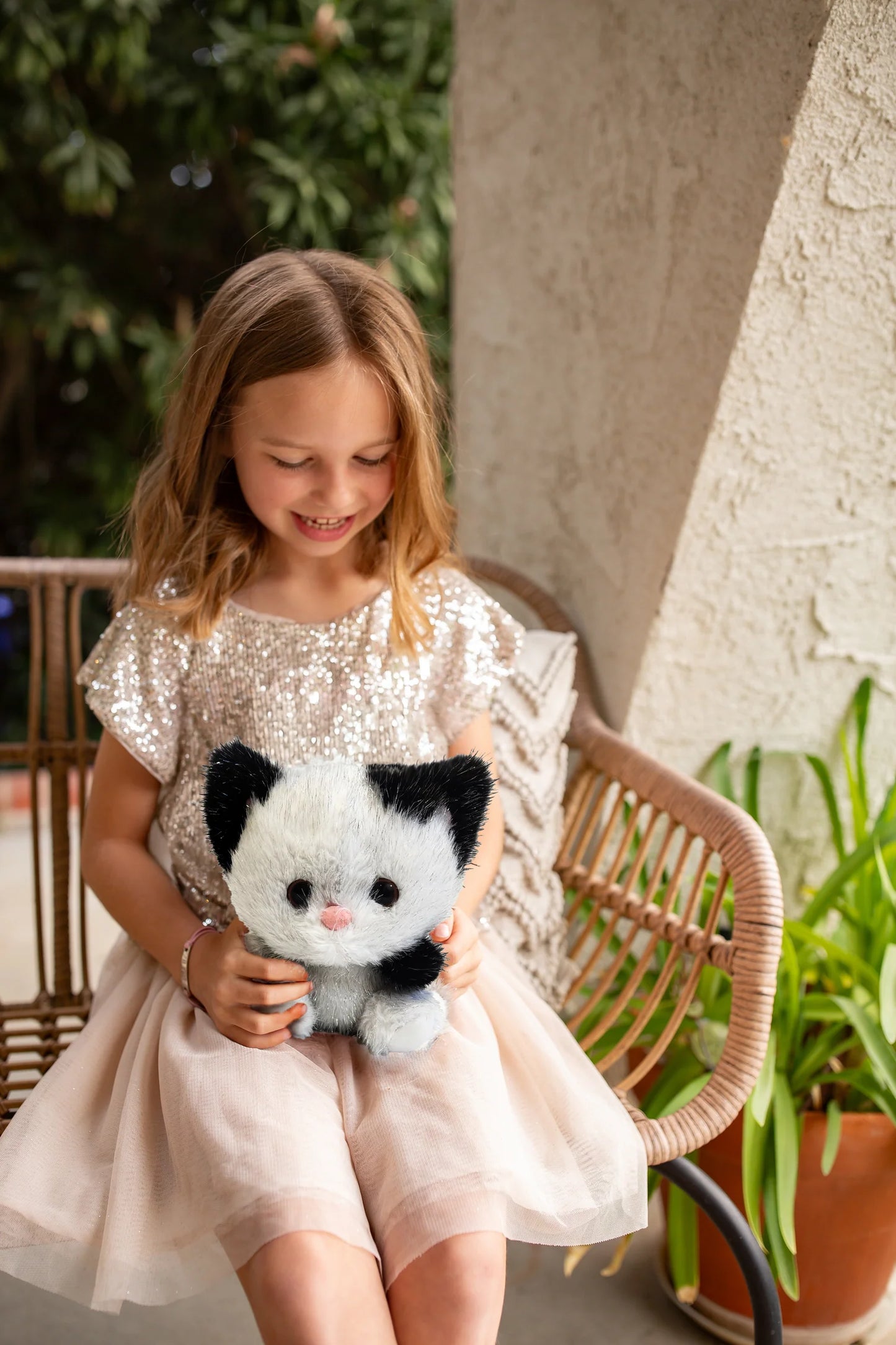 Shimmers - 8” to 10” Kitten (Soft Shiny Silver Thread Plushies)