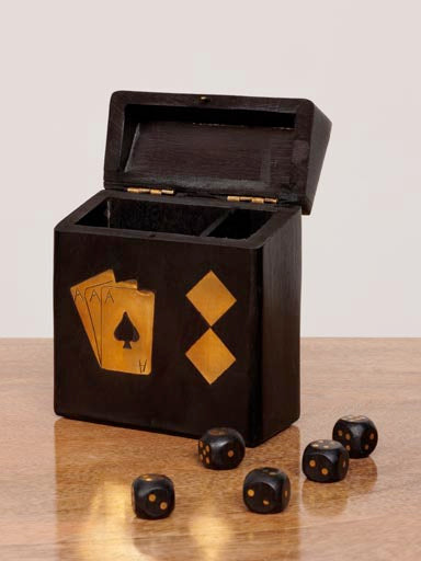 Cards and Dices Box brass inserts