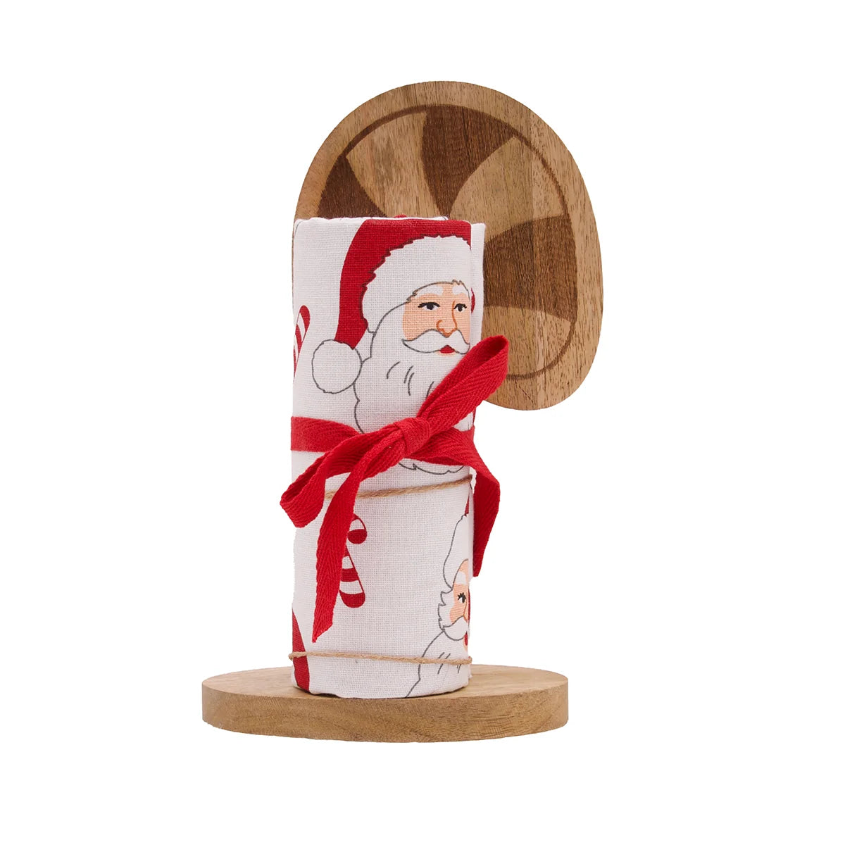 Candy Cane Botanical Towel & Stand Set