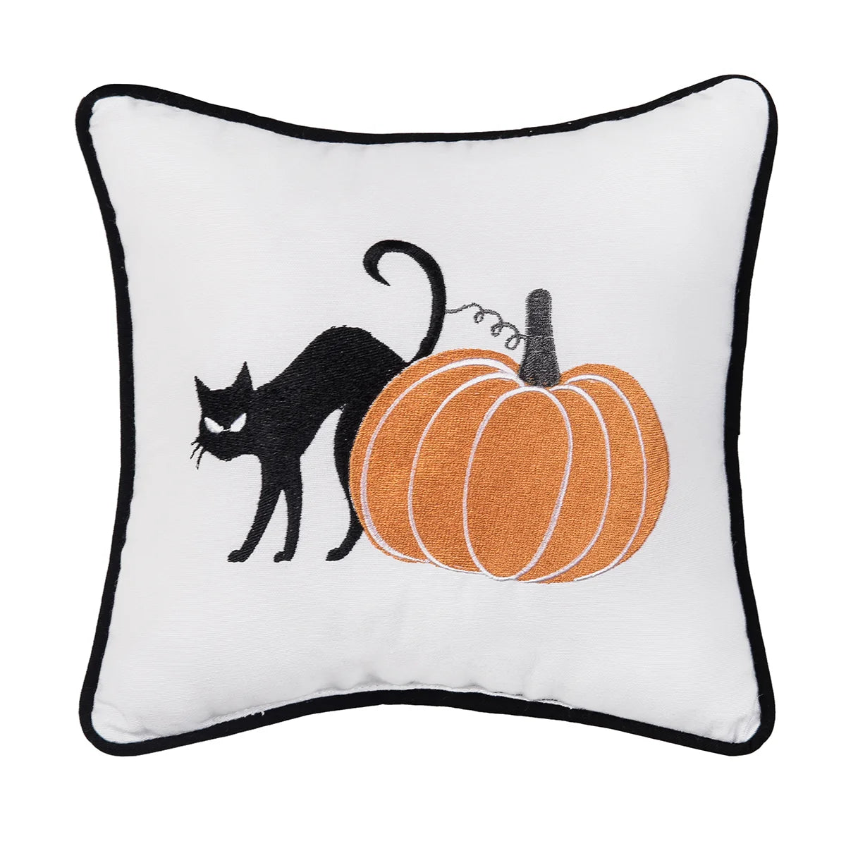 Cat & Pumpkin Mini Pillow