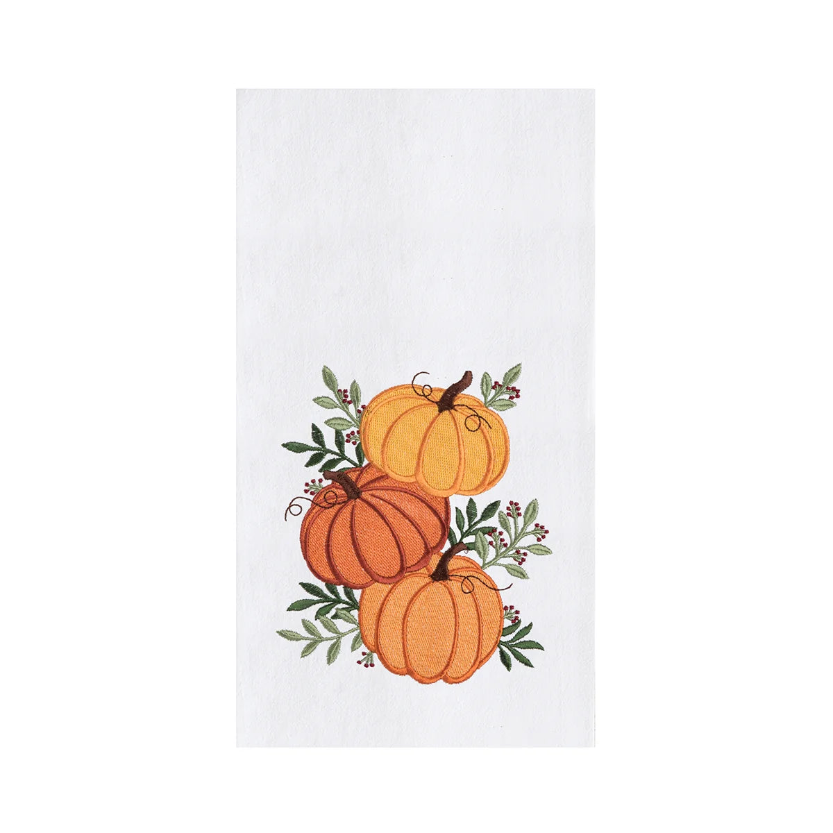 Stacked Pumpkin Trio Flour Sack Kitchen Towel