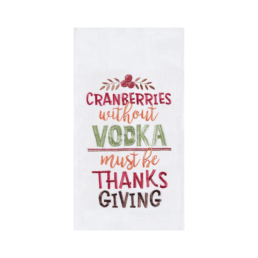 Cranberries Without Vodka Flour Sack Kitchen Towel