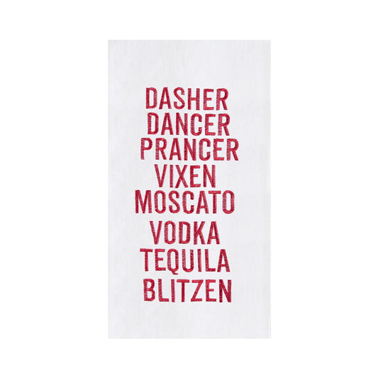 Tequila Blitzen Flour Sack Kitchen Towel