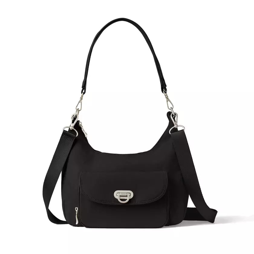 Coastal Flip Lock Half Moon Bag