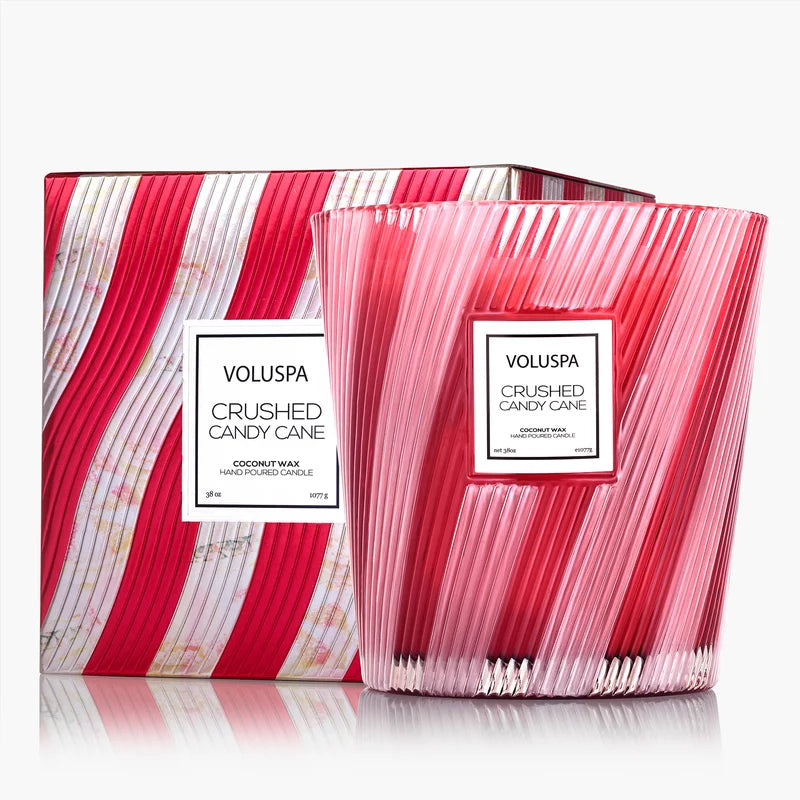 Crushed Candy Cane - 3 Wick Hearth Candle