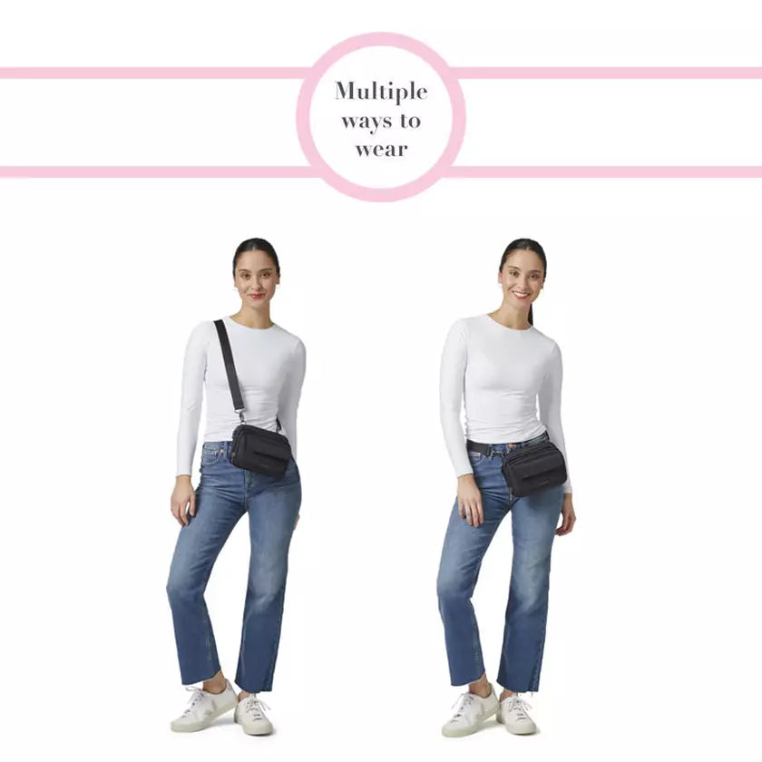 Modern Double Zip Crossbody