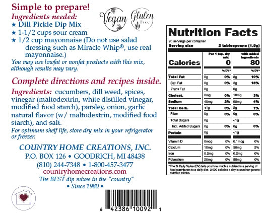 Dill Pickle Dip Mix