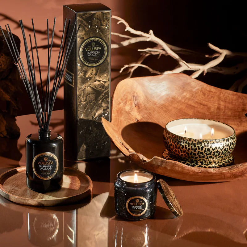 BURNING WOODS - 3 WICK CANDLE
