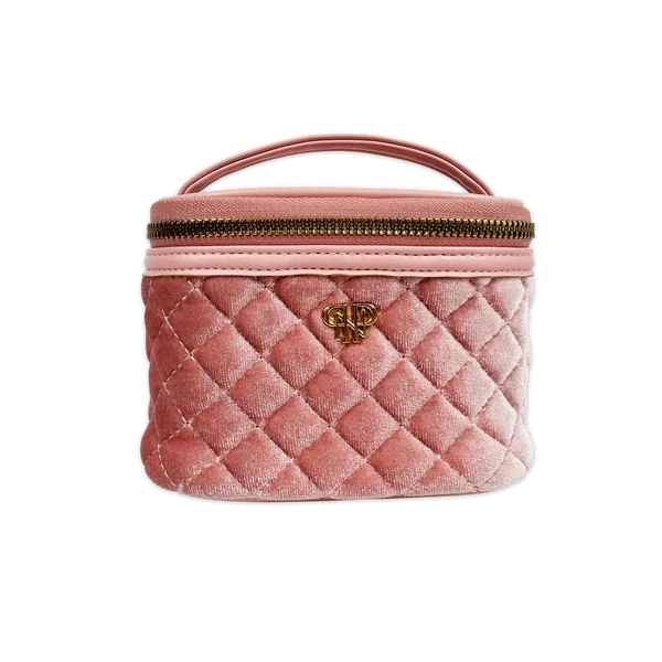 Getaway Jewelry Case-Blush Velvet Quilted