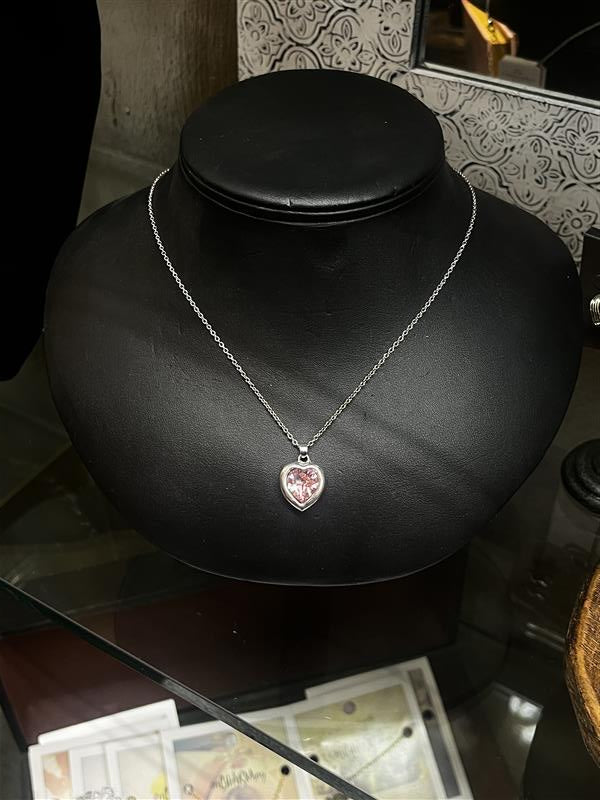 Heart Pendant Silver Necklace