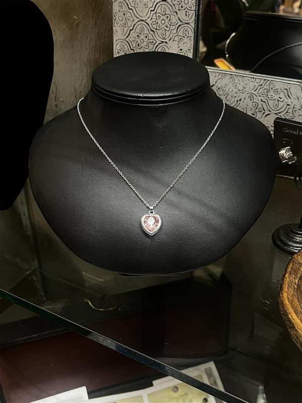 Heart Pendant Silver Necklace