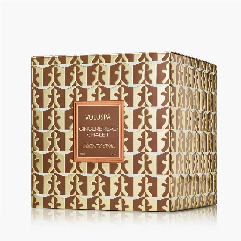 Gingerbread Chalet 3W Hearth Candle