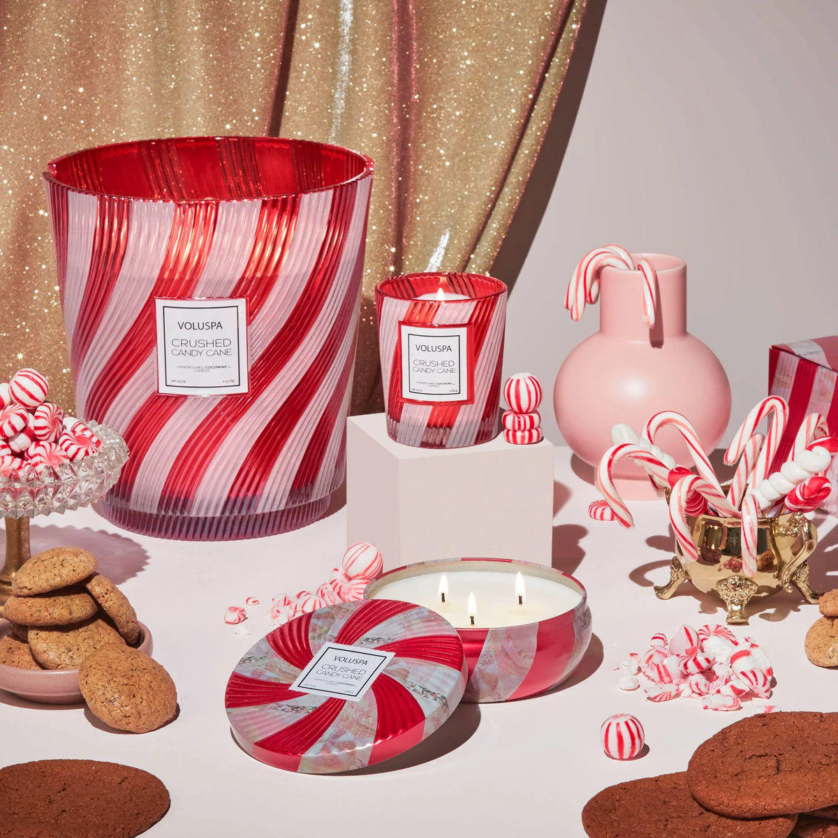 Crushed Candy Cane 5W Hearth Candle