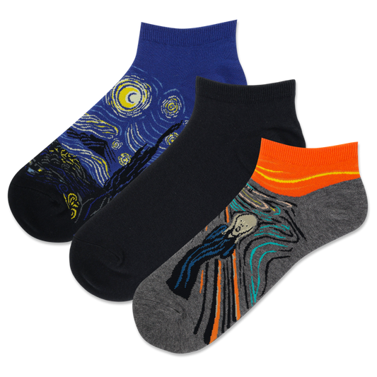 VAN GOGH/MUNCH 3PK LOW CUT-MENS