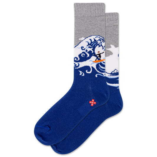 RIDE THE WAVE CREW-BLUE-MENS