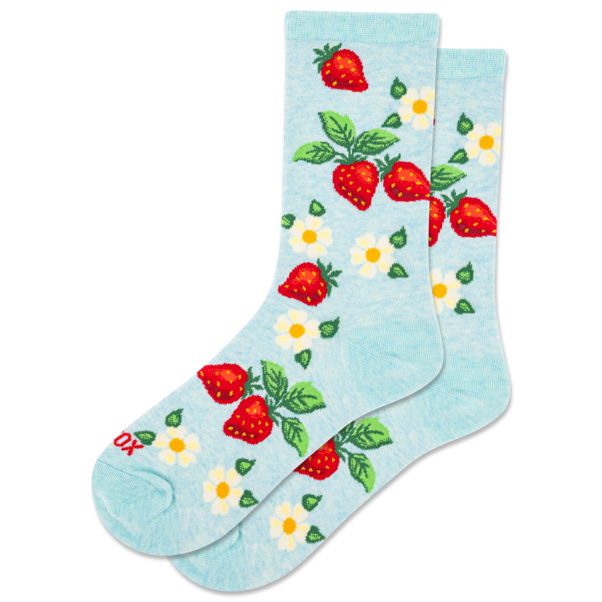 STRAWBERRY FLORAL CREW-MNTML-WOMENS