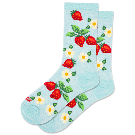 STRAWBERRY FLORAL CREW-MNTML-WOMENS