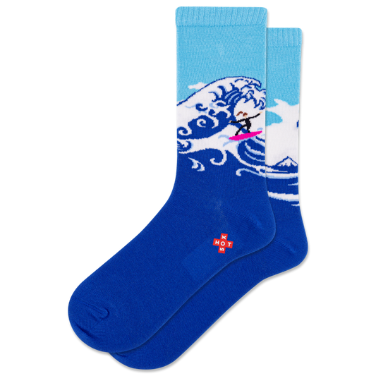 RIDE THE WAVE CREW-LTBLU-WOMENS