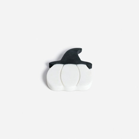 White Pumpkin Witch Coaster - Marble