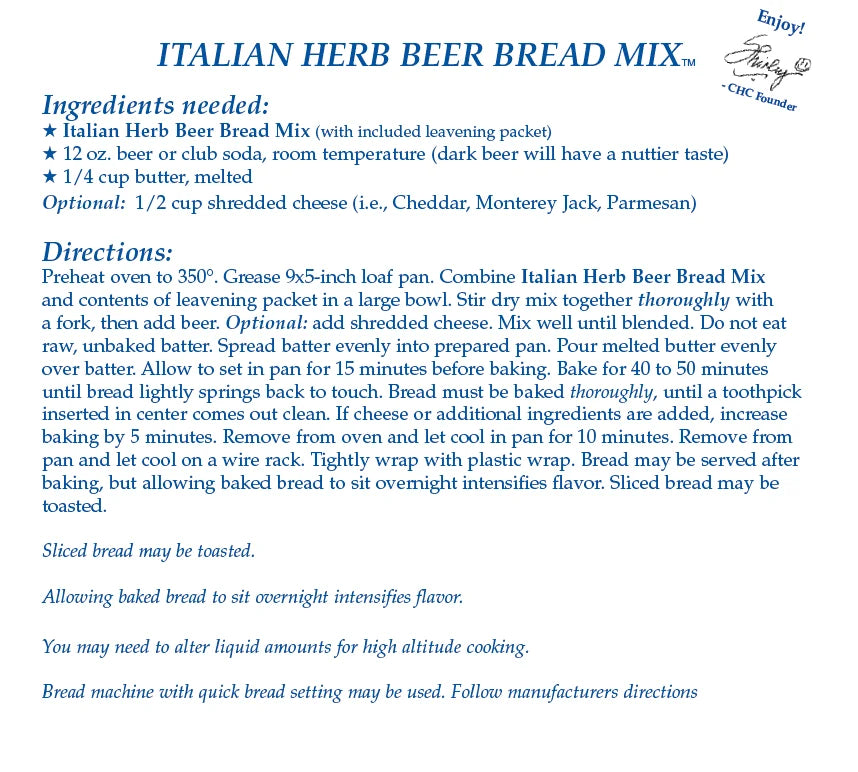 Beer Bread Mix | Italian Herb