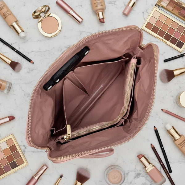 Litt Makeup Case - Blush Velvet Quilted