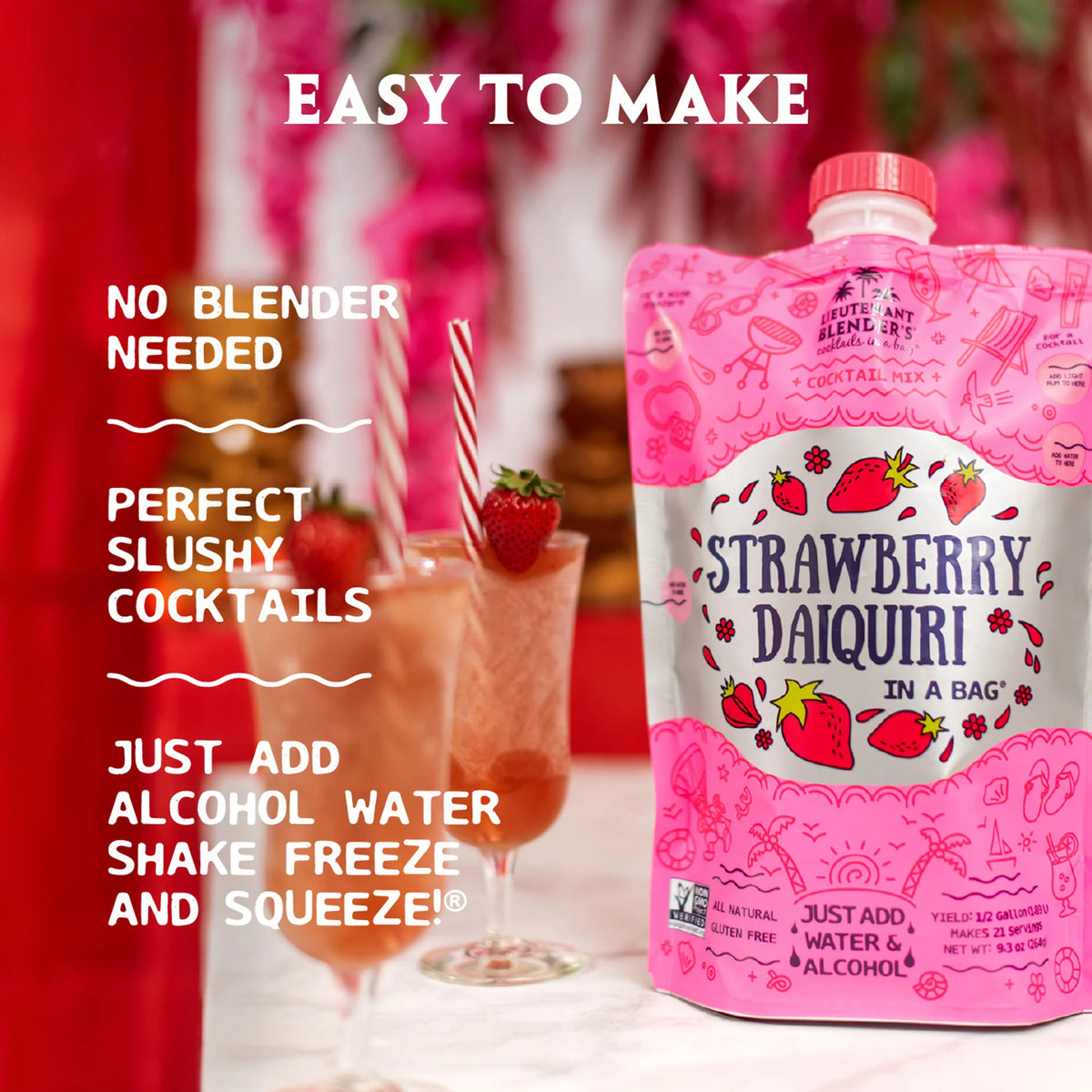 Strawberry Daiquiri in a Bag