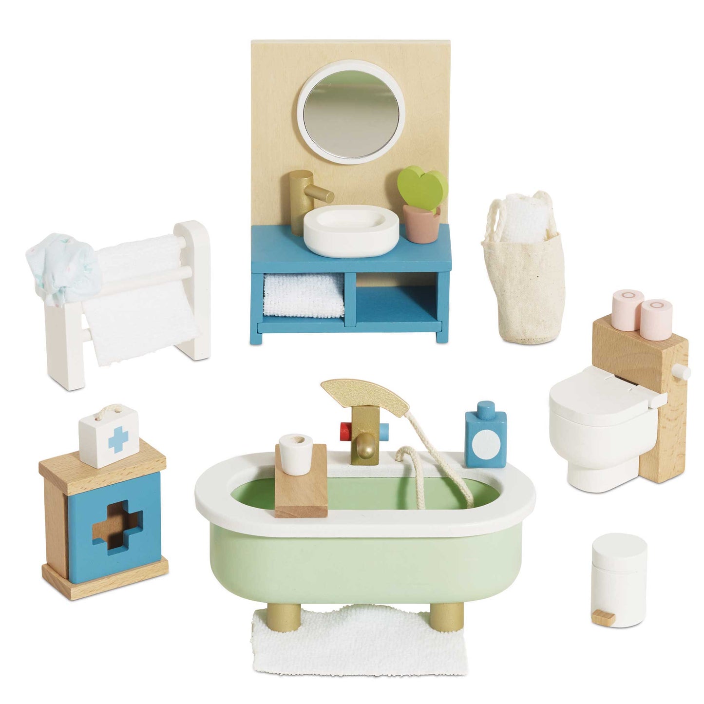 Daisylane Wooden Dolls House Bathroom Furniture