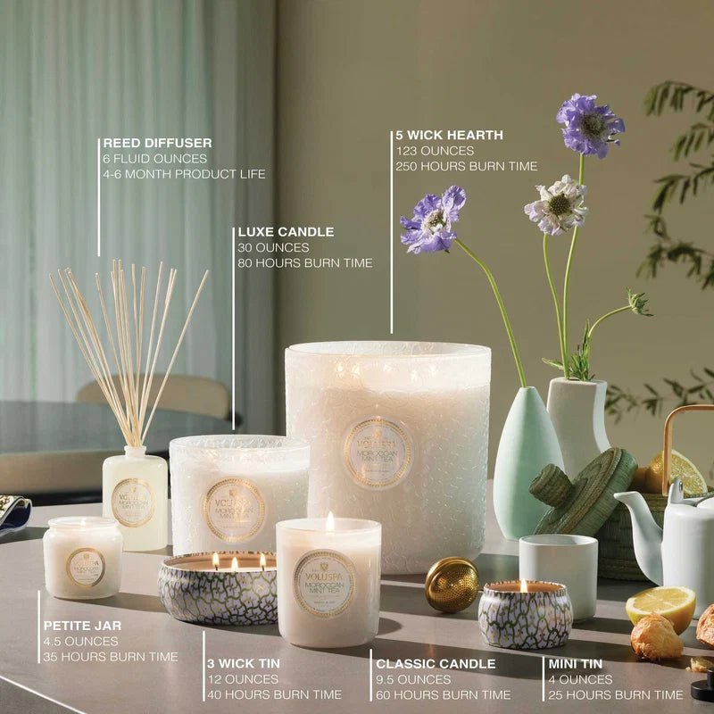Suede Blanc - 5 Wick Hearth