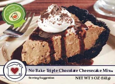 No Bake Triple Chocolate Cheesecake Mix