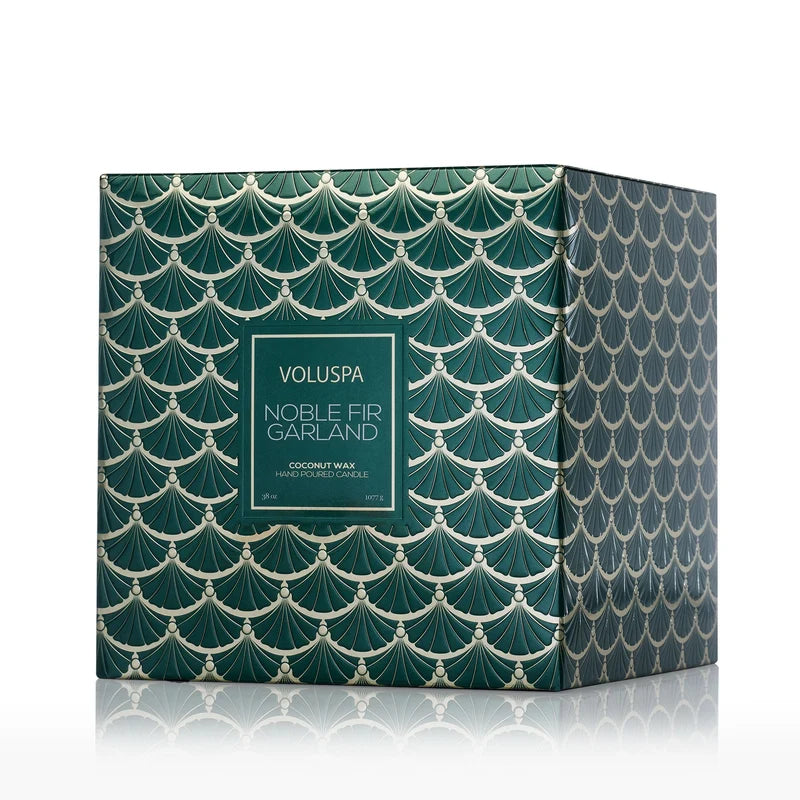Noble Fir Garland 3W Hearth Candle
