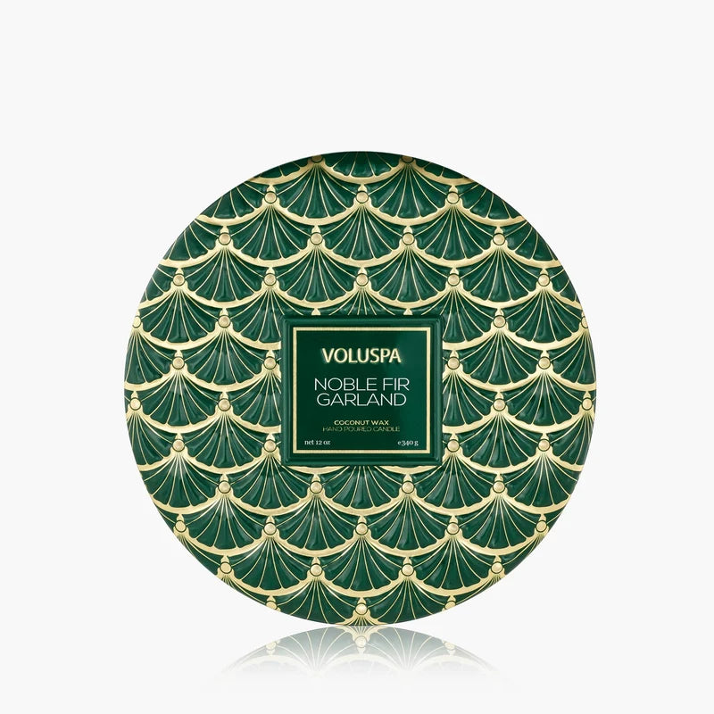 Noble Fir Garland - 3 Wick Tin Candle