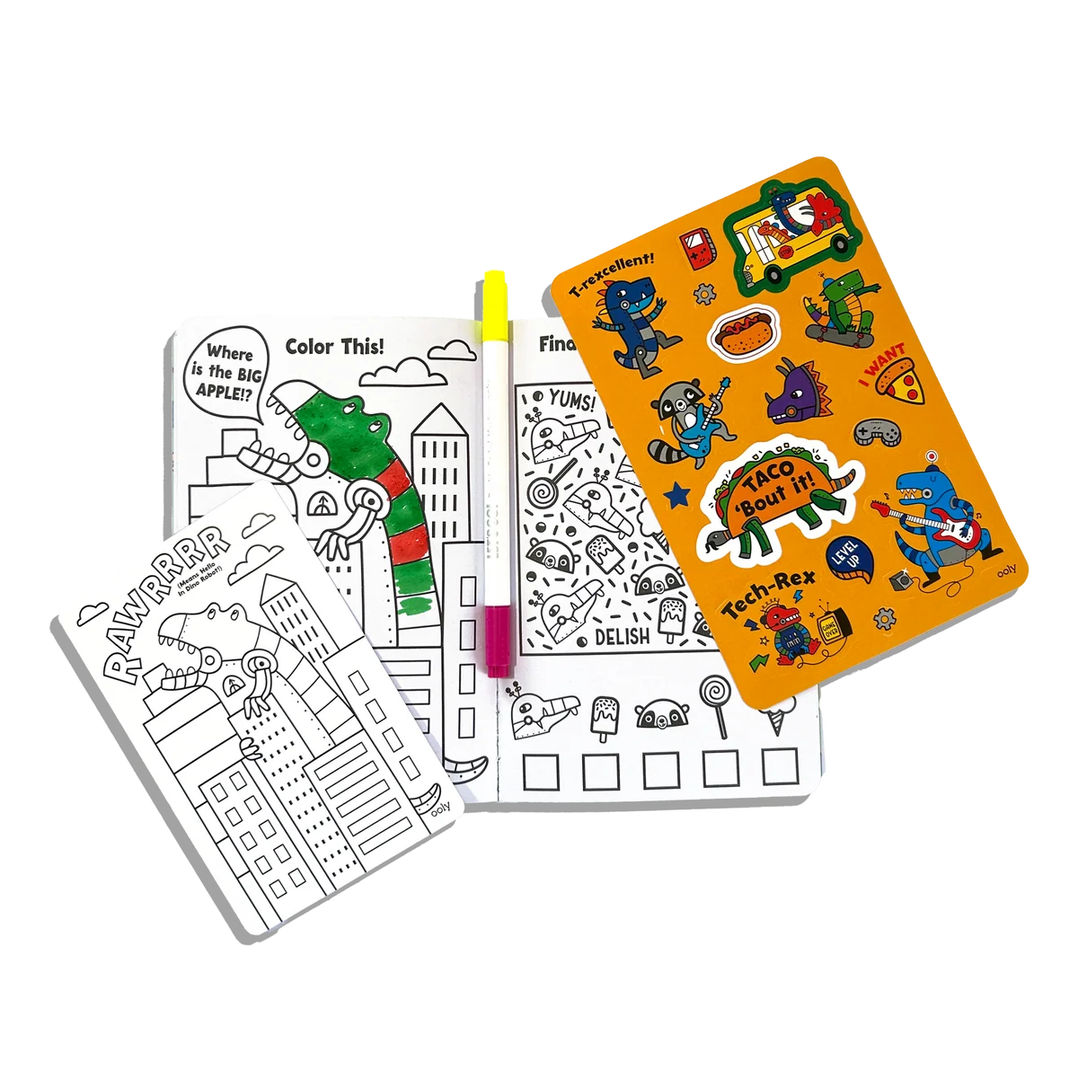 Let's Go! Activity & Coloring Kit | Robo Dinos