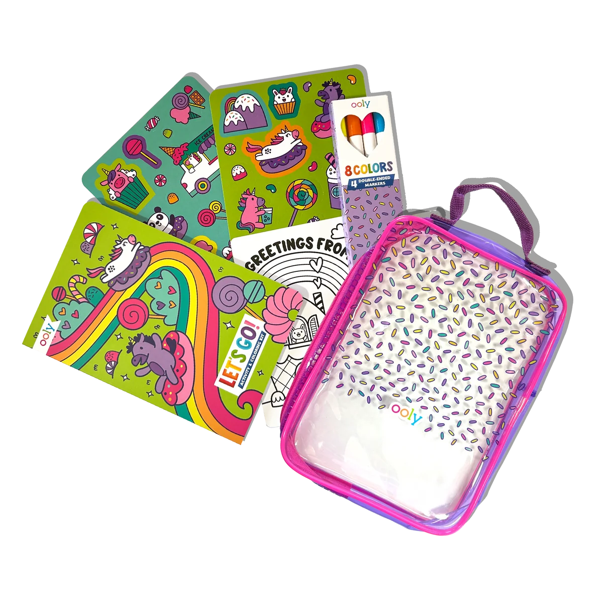 Let's Go! Activity & Coloring Kit | Unicorn Candy Town