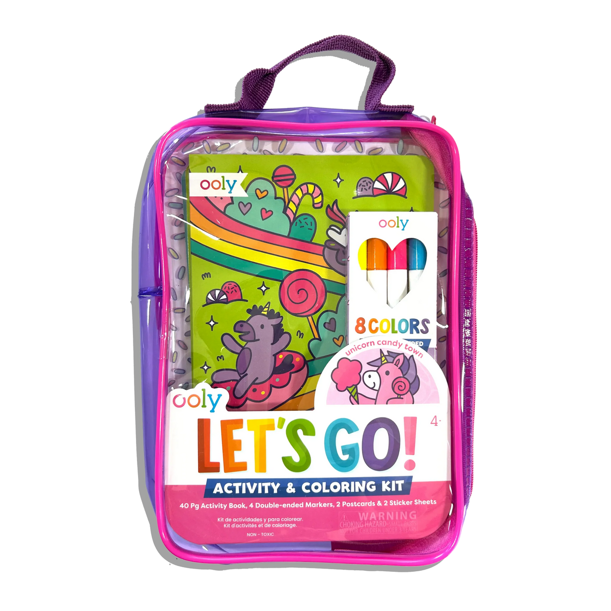 Let's Go! Activity & Coloring Kit | Unicorn Candy Town