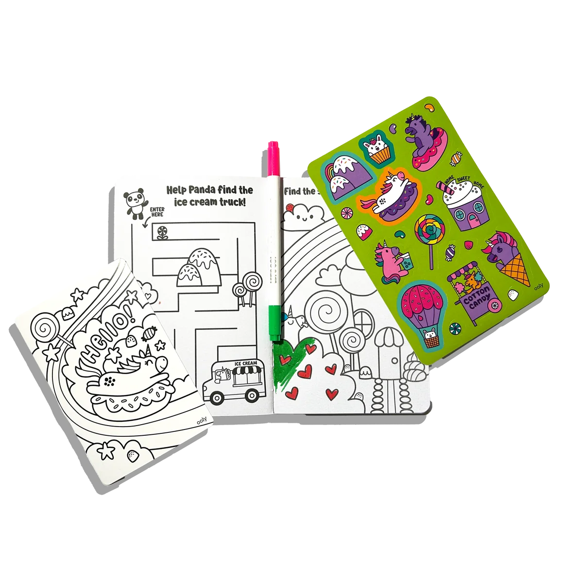 Let's Go! Activity & Coloring Kit | Unicorn Candy Town