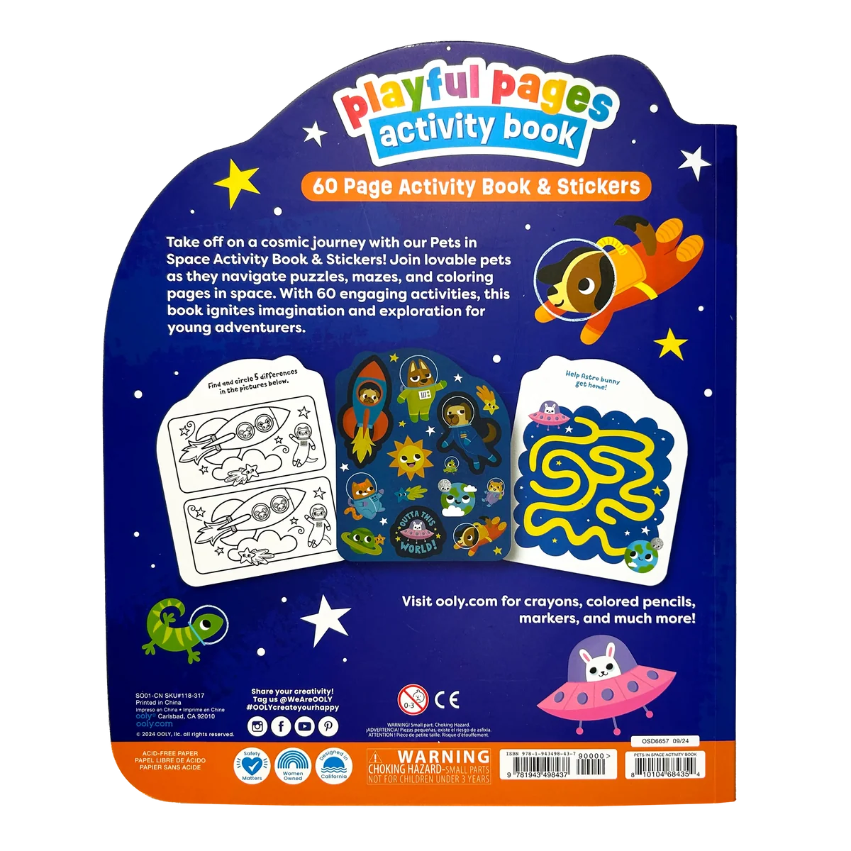 Playful Pages Activity Book | Pets in Space