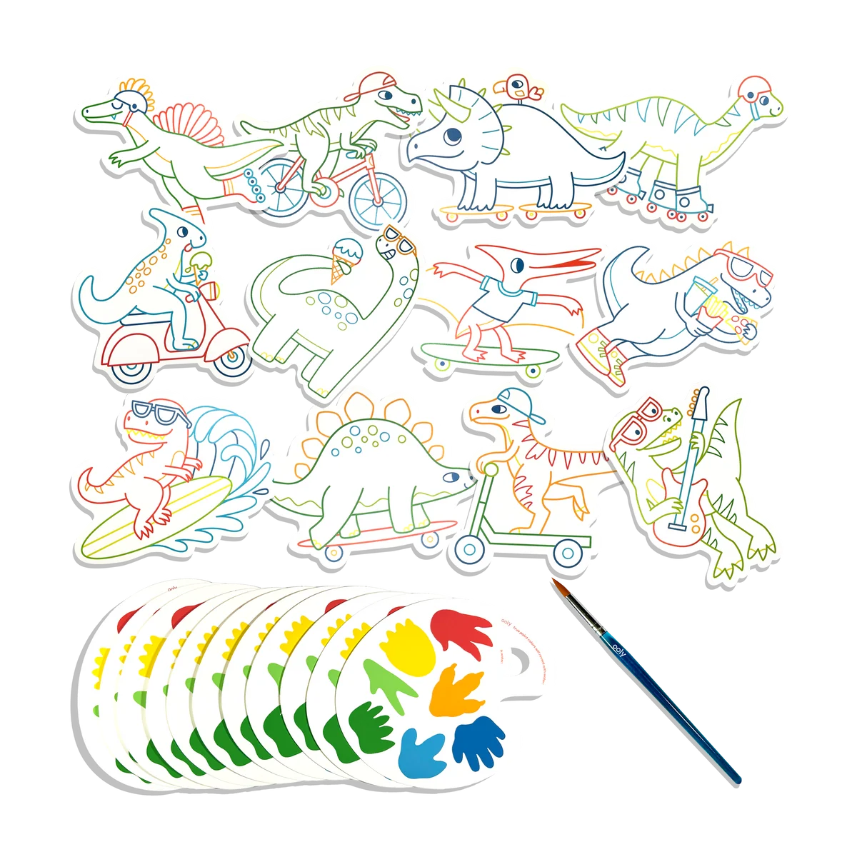 Playful Painters Easy Watercolor Painting Kit | Chills & Thrills Dinos