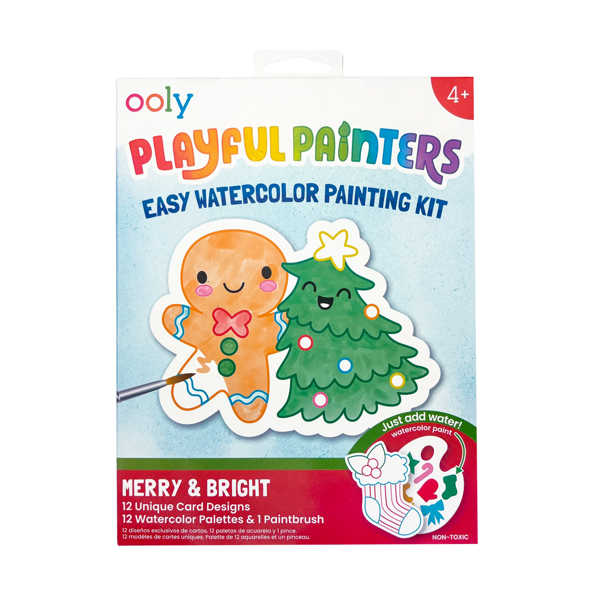 Playful Painters Easy Watercolor Painting Kit | Merry and Bright