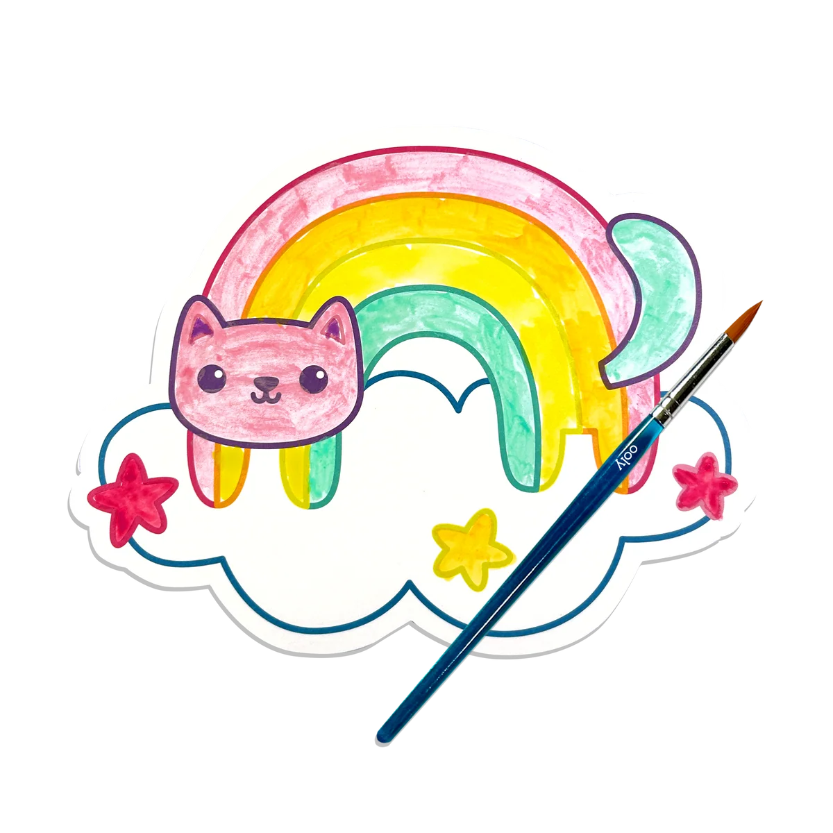Playful Painters Easy Watercolor Painting Kit | Rainbow Cuties
