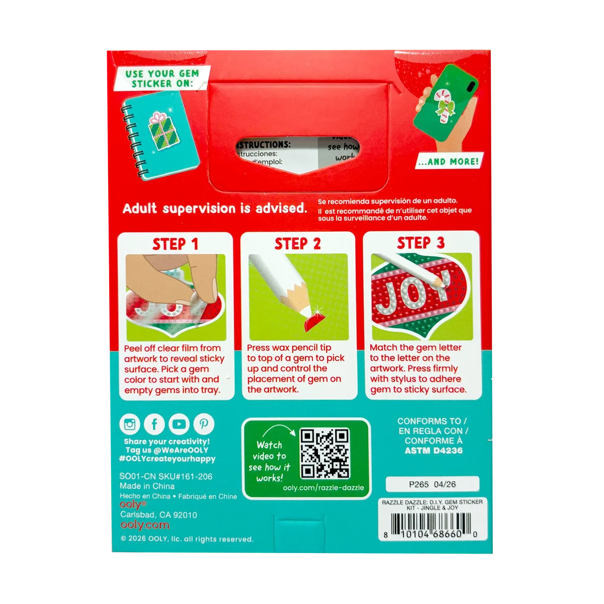 Mini Razzle Dazzle: D.I.Y. Gem Sticker Kit | Jingle and Joy