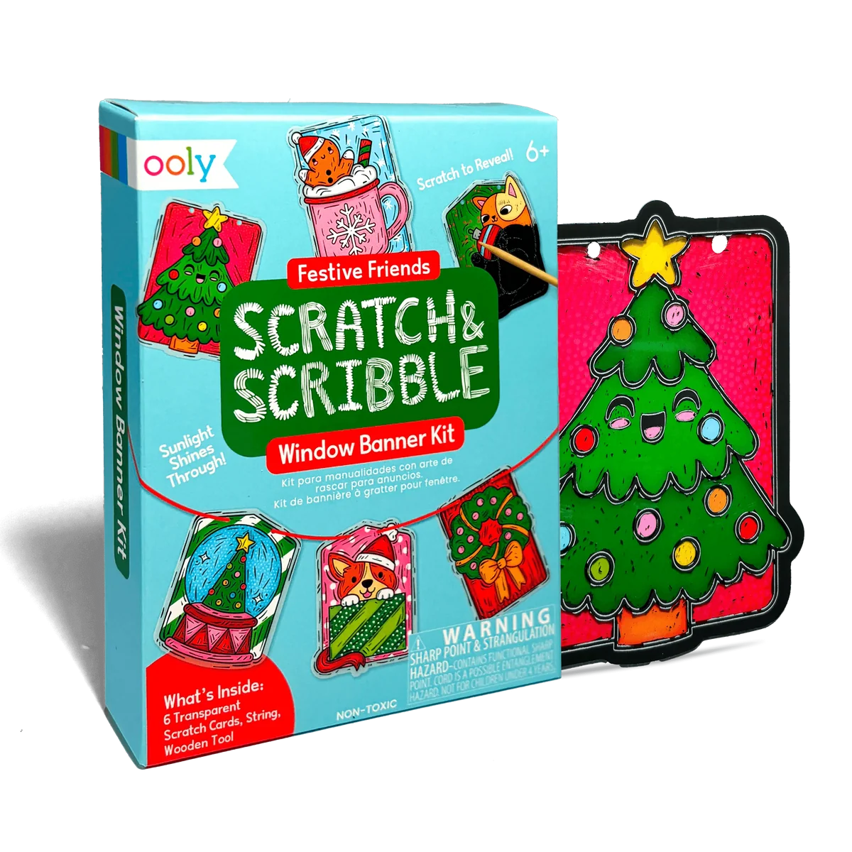 Scratch & Scribble Mini Window Banner Kit | Festive Friends